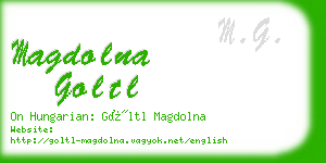 magdolna goltl business card